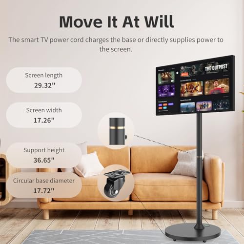 32" Portable Smart TV with 4K Camera & Battery