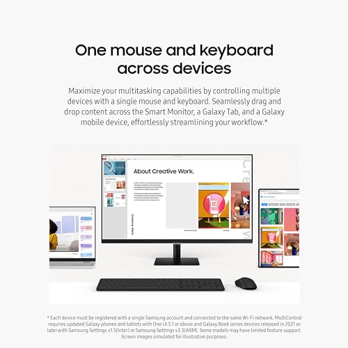 SAMSUNG 27-Inch M5 FHD Smart Monitor with HDR10