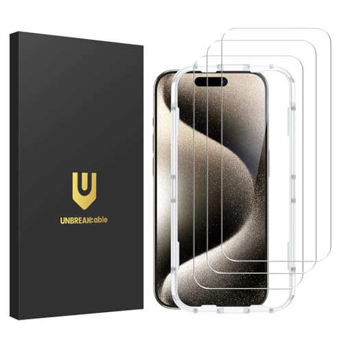UNBREAKcable 9H Shatterproof Glass Screen Protector for iPhone 15 Pro
