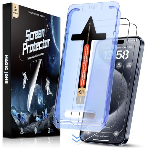 iPhone 15 Pro Tempered Glass Screen Protectors - 2 Pack