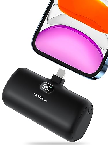 Taegila 5000mAh Portable Charger with Built-in Cable