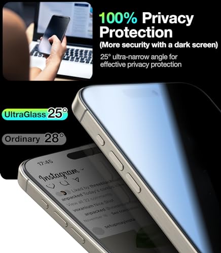 iPhone 15 Pro Max 9H+ Privacy Screen Protector