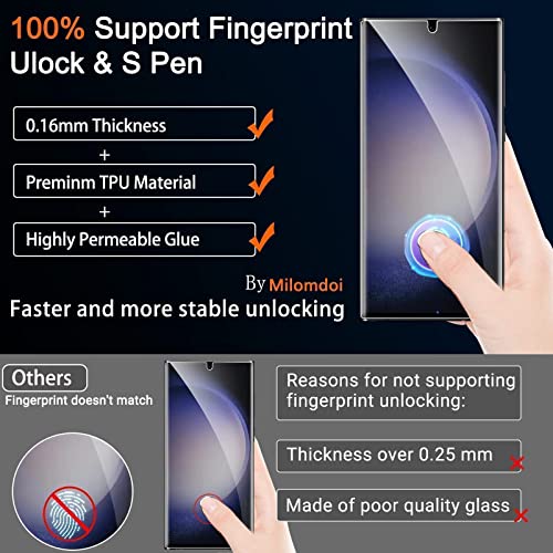 Milomdoi Samsung Galaxy S23 Ultra Screen Protector Pack