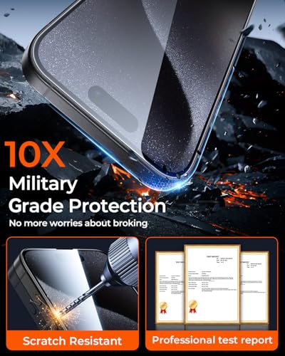 DIMONCOAT iPhone 15 Pro Max Screen Protector Pack