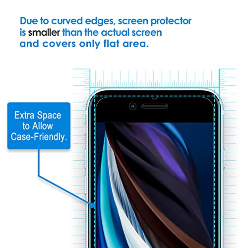 JETech Tempered Glass Screen Protector 3-Pack for iPhone