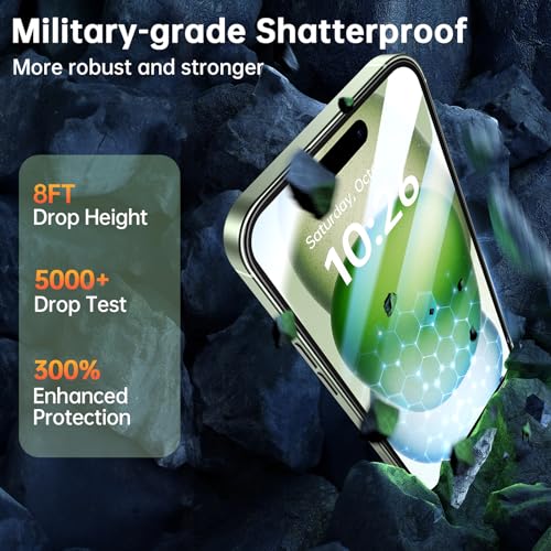 SYNCWIRE iPhone 15 Full Coverage Screen Protector Pack