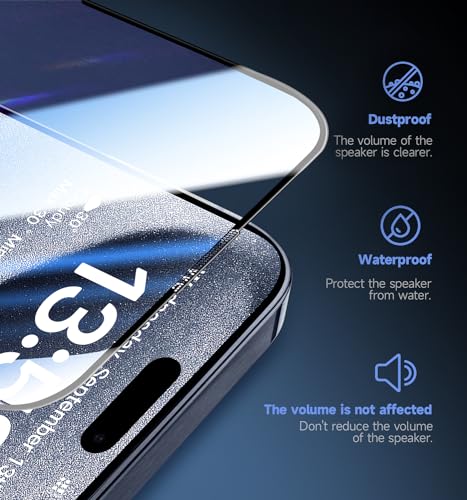 iPhone 15 Pro Tempered Glass Screen Protectors - 2 Pack