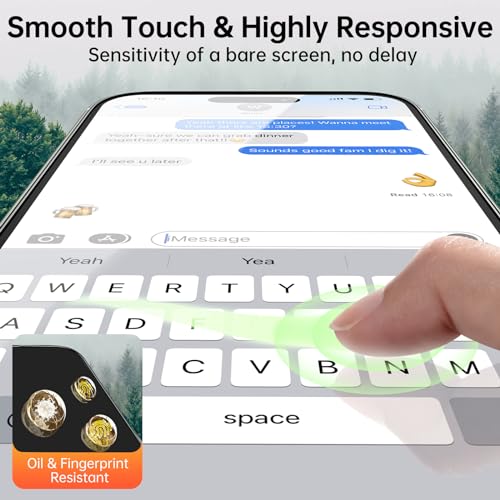 SYNCWIRE iPhone 15 Full Coverage Screen Protector Pack