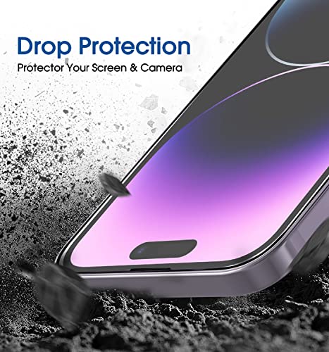 amFilm OneTouch Tempered Glass Screen Protector for iPhone 14 Pro