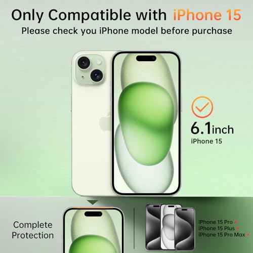 SYNCWIRE iPhone 15 Full Coverage Screen Protector Pack