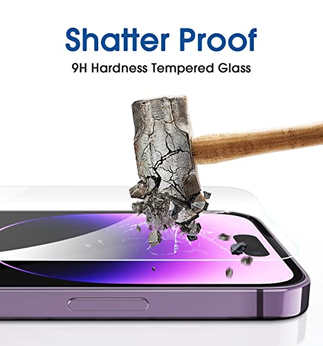 amFilm OneTouch Tempered Glass Screen Protector for iPhone 14 Pro