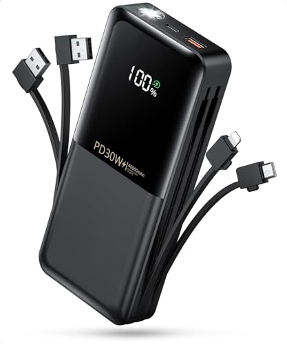 40,000mAh Fast Charger Power Bank with Cables