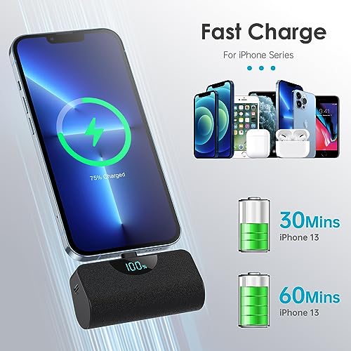 Compact 5200mAh Power Bank with Fast Charging