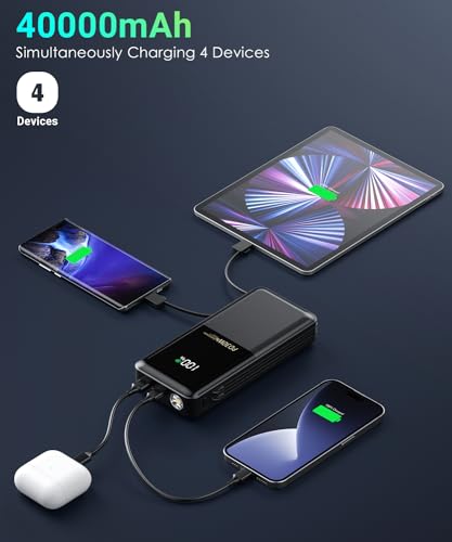40,000mAh Fast Charger Power Bank with Cables