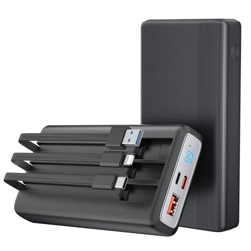 20000mAh Fast Charging Power Bank with Cables