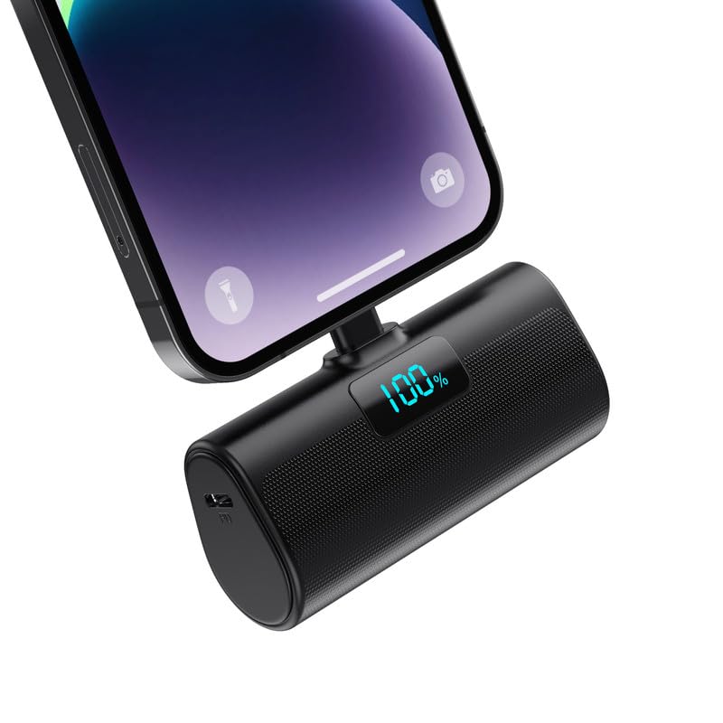 Compact 5200mAh Portable Charger with Fast Charging