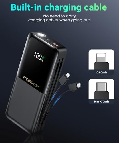 40,000mAh Fast Charger Power Bank with Cables