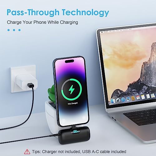 Compact 5000mAh Fast Charging Power Bank for iPhone