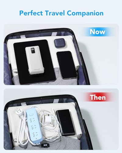 Charmast 10000mAh Portable Charger with Built-in Cables