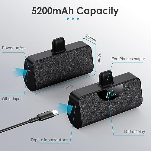 Compact 5200mAh Power Bank with Fast Charging