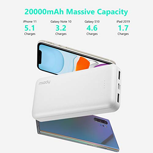 Miady 20000mAh Dual USB Portable Power Bank