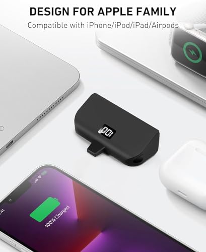 Compact 4,800mAh iPhone Charger with Built-In Cable