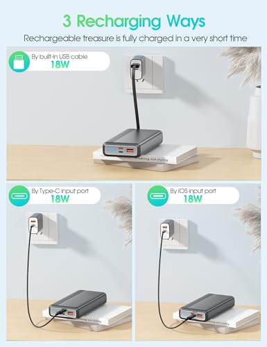 20000mAh Fast Charging Power Bank with Cables
