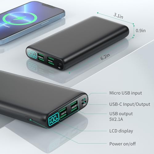High-Capacity 38800mAh Power Bank with LCD Display