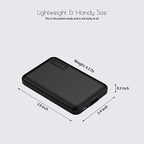 Miady Mini Portable 5000mAh Power Bank Duo