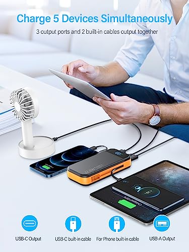 BLJIB 32,000mAh Fast Charging Power Bank with LED
