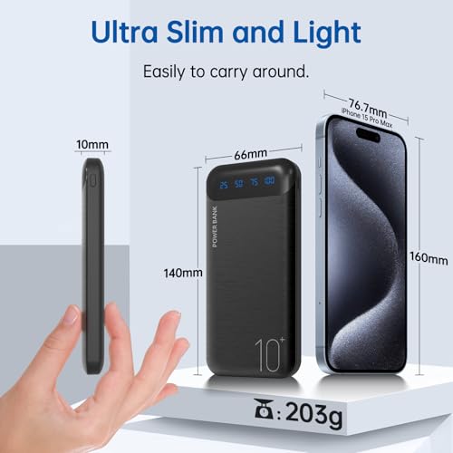 YOBON Slim 10000mAh Portable Power Bank