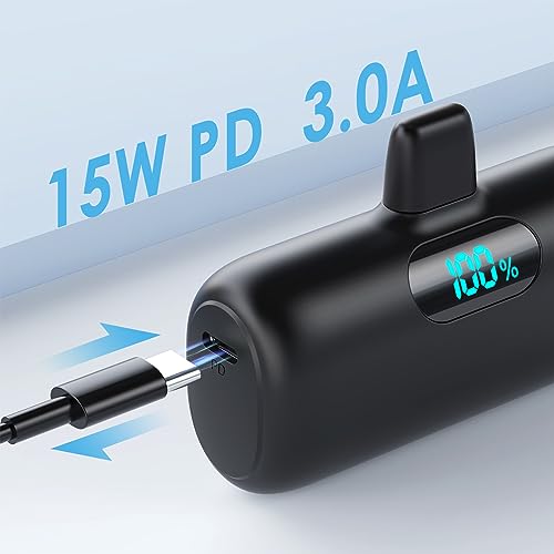 2-Pack Mini Portable Charger for iPhone 5000mAh