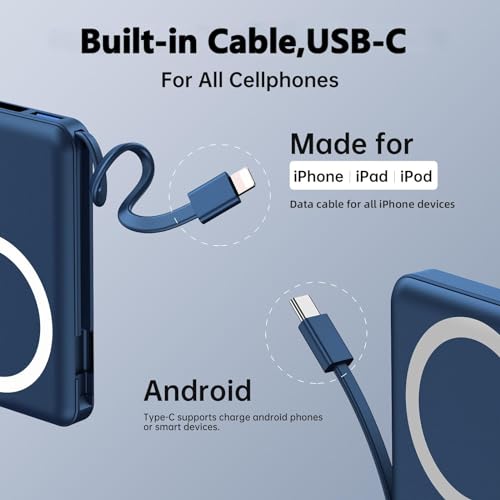 Yiisonger 10000mAh Magnetic Wireless Power Bank