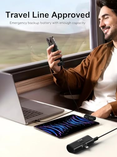 Dsuy 5000mAh Portable Charger with Built-in Cable