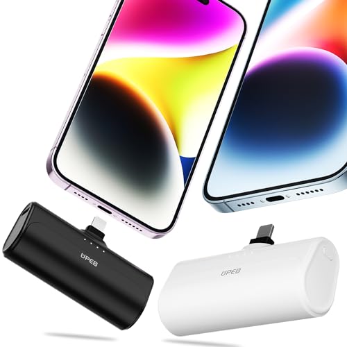 UPEB 5000mAh Portable Phone Charger with Built-in Cable