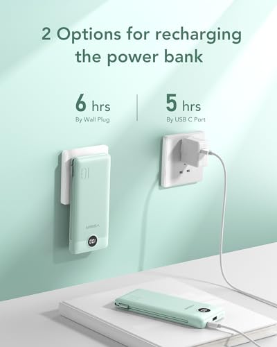 VEGER 10000mAh Portable Charger with Built-in Cables