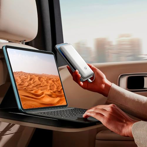 Q Portable 10000mAh Slim Power Bank with Cables