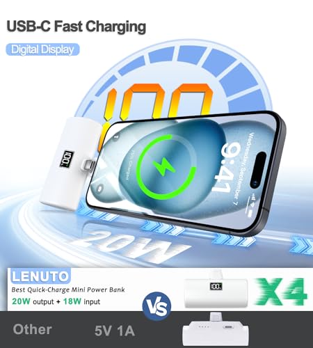 LENUTO 6000mAh Fast Charging Portable Power Bank