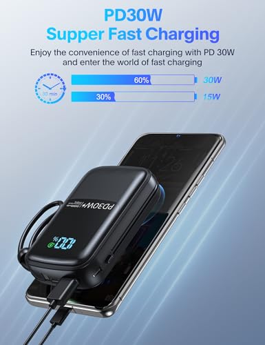 16000mAh PD Fast Charging Power Bank - Black