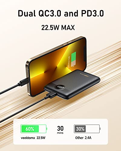 VEEKTOMX 10000mAh Mini Fast Charging Power Bank