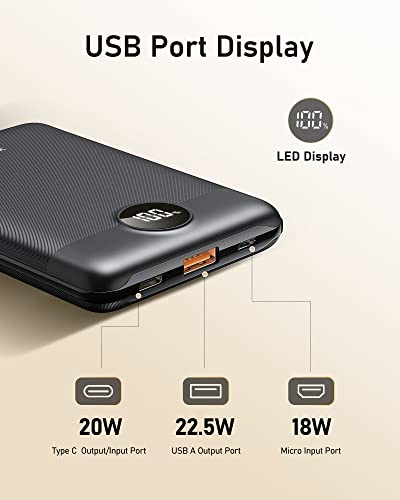 VEEKTOMX 10000mAh Mini Fast Charging Power Bank