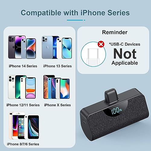 Compact 5200mAh Power Bank for iPhone Devices