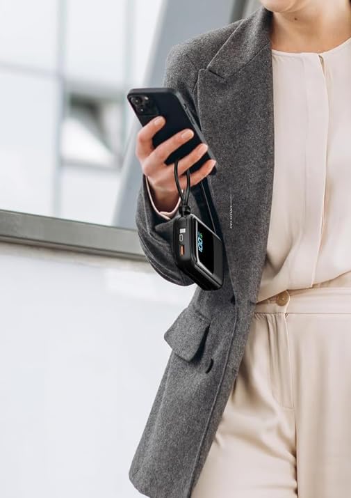 16000mAh PD Fast Charging Power Bank - Black