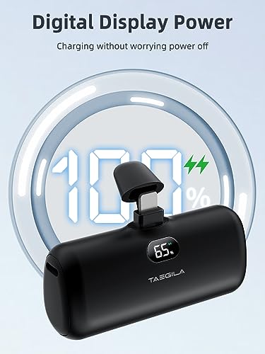 Taegila 5000mAh Portable Charger with Built-in Cable