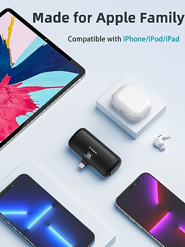 Taegila 5000mAh Portable Charger with Built-in Cable