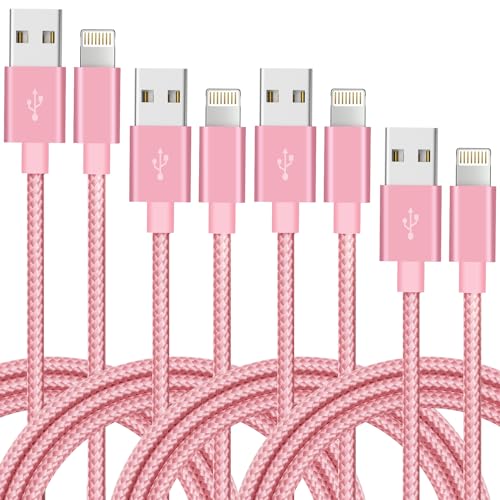 MFi Certified Nylon Braided iPhone Charger 4-Pack