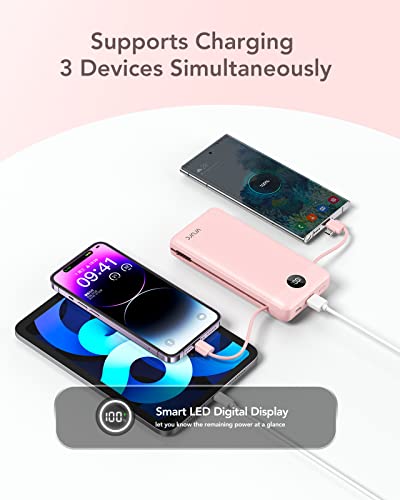 VRURC 20000mAh Fast Charging Power Bank with LED