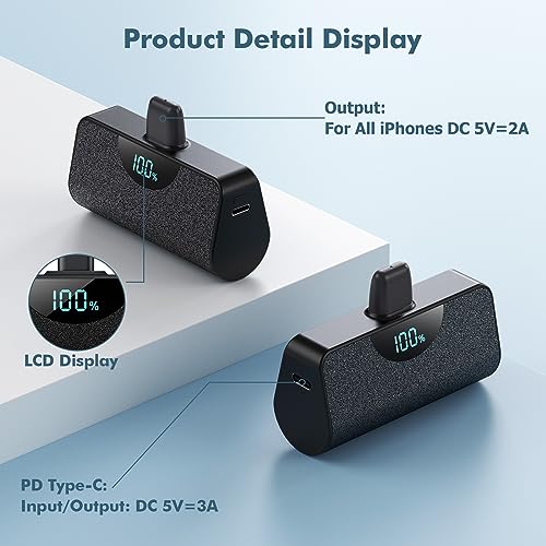 Compact 5200mAh Power Bank for iPhone Devices