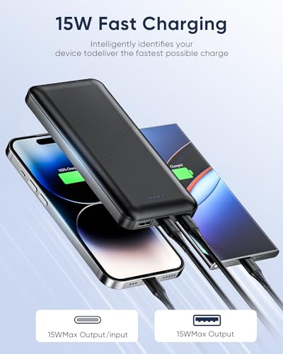 Feeke 15000mAh Dual USB Power Bank - 2 Pack