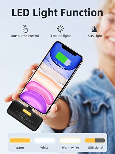 Taegila 5000mAh Portable Charger with Built-in Cable